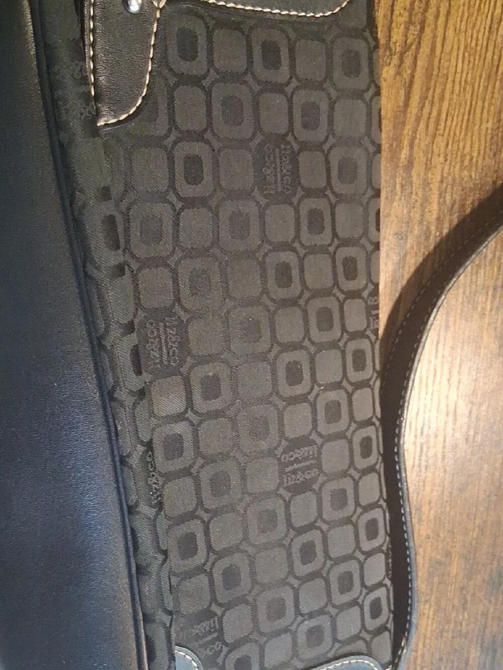 Black Patterned Men's Shoulder Clutch - Unbranded
